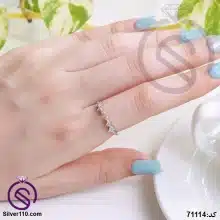 انگشتر نقره دخترانه مینیمال کد 71114