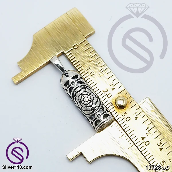 گردنبند نقره حرز امام جواد مدل گل کد 13728